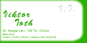 viktor toth business card